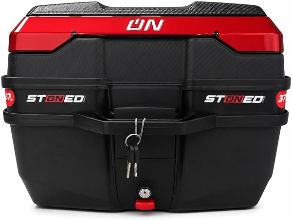 Baú para Moto STONED 37 Litros com Chave Preto