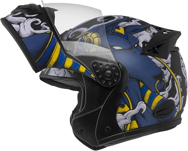 Capacete de Moto Mixs MX Gladiator Articulado Escamoteável Robocop