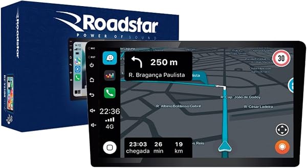 Central Multimídia Roadstar RS-915BR Prime Android Carplay 9 Polegadas
