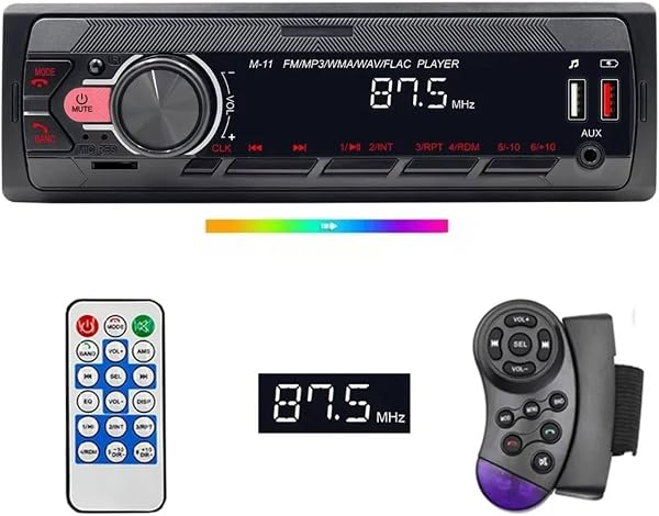 FINYQBET Som Automotivo 1Din, Tela LED 3 Polegadas, Bluetooth