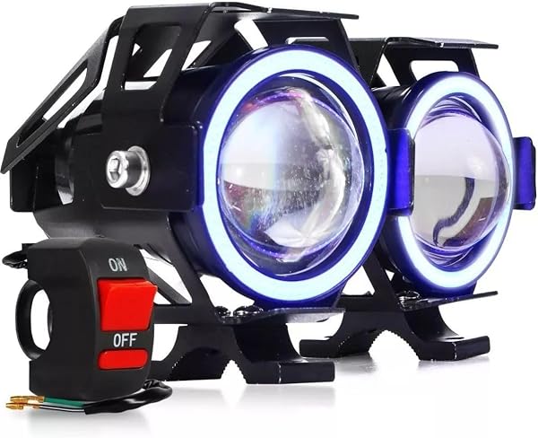 Par Farol de Milha LED Auxiliar U11 30W Angel Eyes Projetor