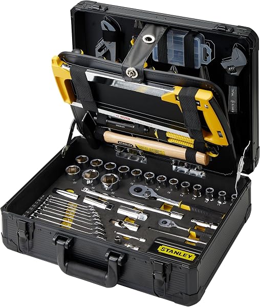 STANLEY Jogo de Ferramentas Manuais com Maleta Organizadora, 142 Ferramentas, Modelo STMT98109